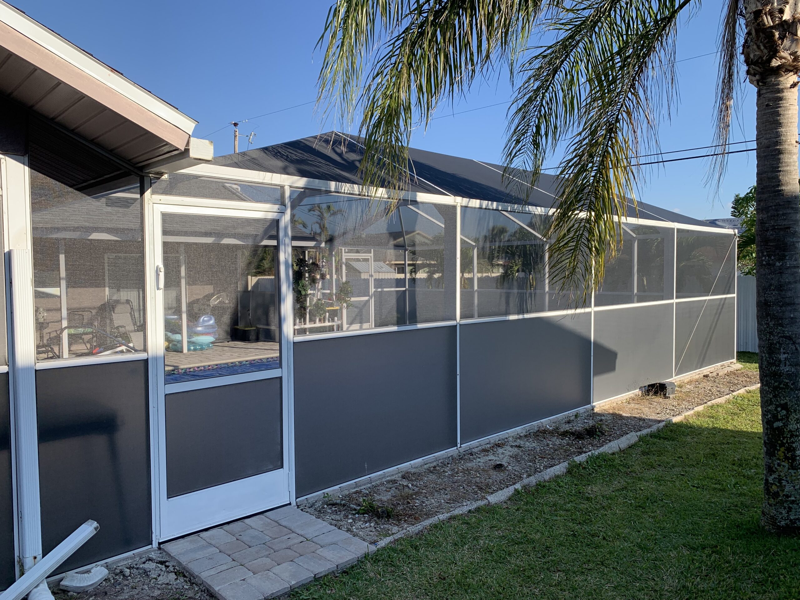 Outside photo of a pool enclosure